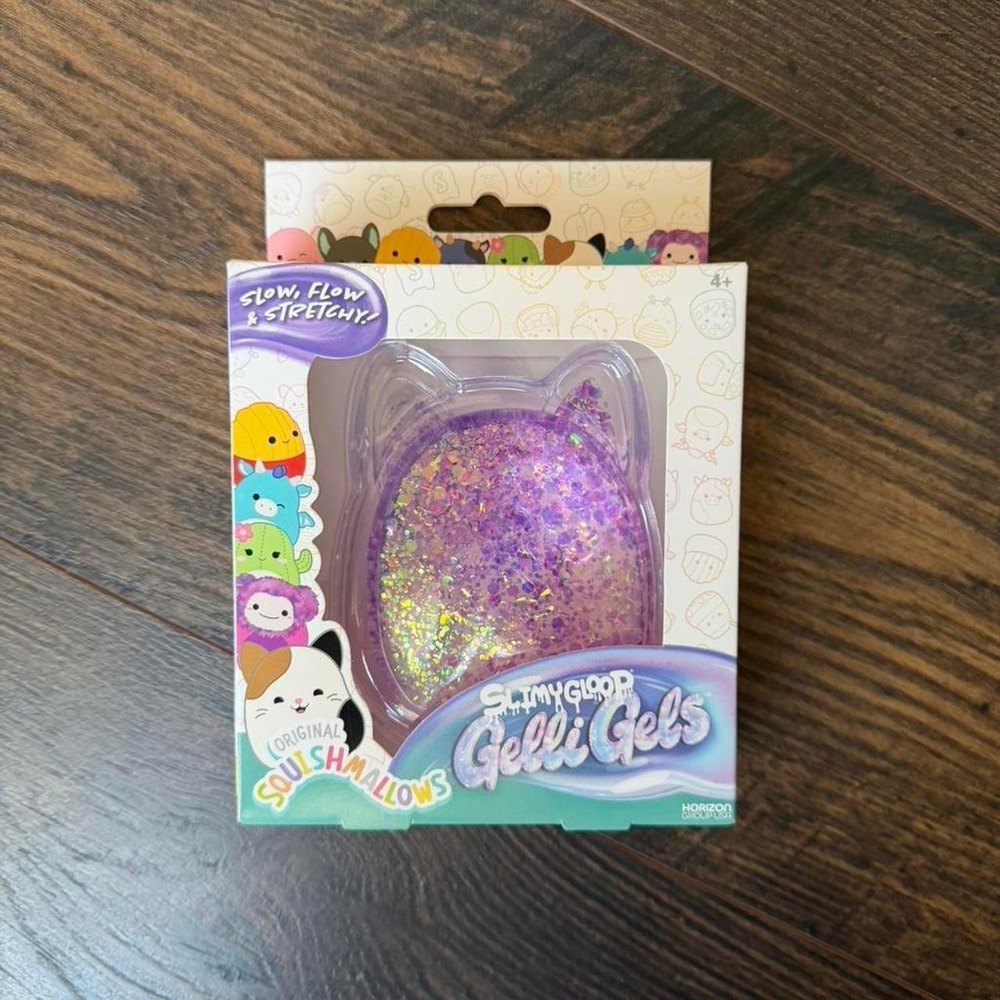 SlimyGloop Gelli Gels Squishmallows Purple Glitter Cat Sensory Toy Horizon Group
